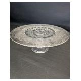 Vintage Duncan & Miller Sandwich Clear cake stand, manufactured between 1924 and 1955