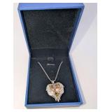 NIB Aurora Heart & Wing necklace