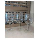 3 Crates Vintage Lucca Red Wine Crystal Glasses, 48