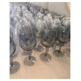 (70) NEW Smoke Gray Red Wine Crystal Glasses