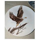 (3) Bald Eagle Ceramic Decorative Plates