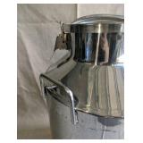 Heavy-duty stainless steel milk can, 27" tall