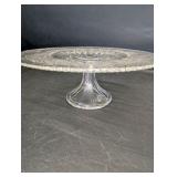 Vintage Duncan & Miller Sandwich Clear cake stand, manufactured between 1924 and 1955