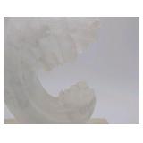 Vintage hand-carved quartz sculpture, Madonna and child