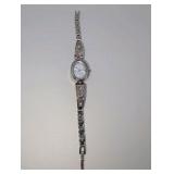 (3) Vintage silver-tone fashion crystal bangle watches | Working, new batteries