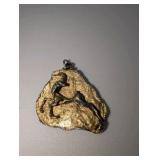 Brutalist-style zodiac pendant, Aries