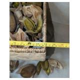 Big basket of Natural Sora Pods, natural dried Sororoca flowers
