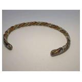 Sergio Lub tri-color cuff bracelet,twisted braided design-copper, jeweler