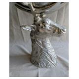 Large Plated Cast Metal Deer Head Serving/Ice/Punch Bowl, MSRP $1,500