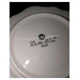 Bella Vita White and Gold Plates/Gold Rim Clear Plates Lot