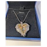 NIB Aurora Heart & Wing necklace