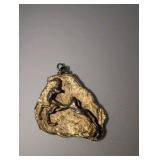 Brutalist-style zodiac pendant, Aries