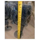 (70) NEW Smoke Gray Red Wine Crystal Glasses