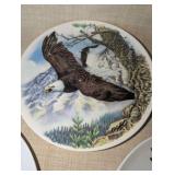 (3) Bald Eagle Ceramic Decorative Plates