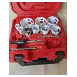Milwaukee 13-Piece General Purpose Hole Dozer hole saw kit,used