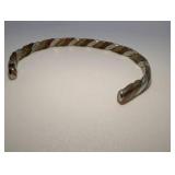 Sergio Lub twisted cuff bracelet features a tri-color design- copper, brass, and German silver | Size 7