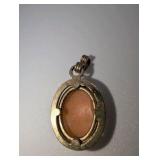 Vintage Cameo Pendant-Carved Shell, 1/20 12KGF