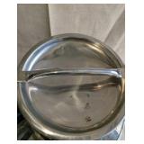 Heavy-duty stainless steel milk can, 27" tall