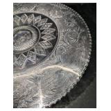 Vintage Duncan & Miller Sandwich Clear cake stand, manufactured between 1924 and 1955
