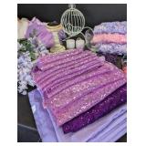 Huge Pink/Purple Event Decoration Fabric Lot