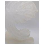Vintage hand-carved quartz sculpture, Madonna and child