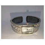 (3) Vintage silver-tone fashion crystal bangle watches | Working, new batteries