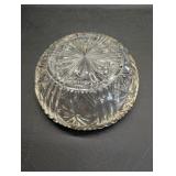 Vintage Silver-plated Crystal Punch Bowl and (2) Sherbet Glasses