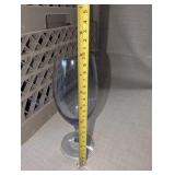 Lot #2 of 2 Crates Smokey blue gray crystal water goblets (32)
