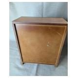 Vintage wooden jewelry box, floral etching