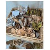 Big basket of Natural Sora Pods, natural dried Sororoca flowers