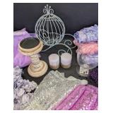 Huge Pink/Purple Event Decoration Fabric Lot