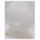 Vintage hand-carved quartz sculpture, Madonna and child