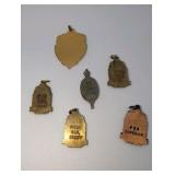 Vintage Academic Achievement Pendants Lot of 6