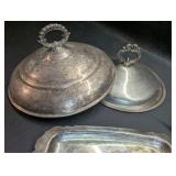 Vintage Silver-plated/Copper Lot | Bowls, Tray, Lids