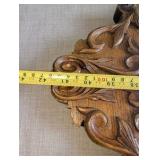Antique Victorian wall mirror, beautifully carved oak frame and a distinct oval design