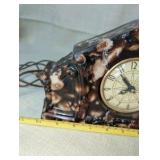 Vintage Lanshire mantle clock "vomit clock", vintage Lincoln electric clock for repair