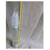 Cracker Barrel frosted acrylic angel lamp, water-filled base with swirling silver glitter