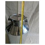 Heavy-duty stainless steel milk can, 27" tall