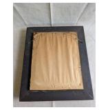 Antique Victorian Eastlake shadow box frame mirror,dark walnut wood exterior and an ornate gold gilt trim