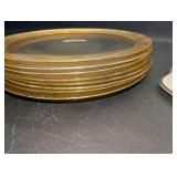 Bella Vita White and Gold Plates/Gold Rim Clear Plates Lot