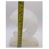 Vintage hand-carved quartz sculpture, Madonna and child