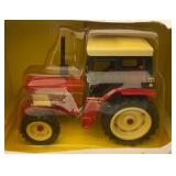 Two Vintage ERTL Toys Die Cast Miniature Tractors 1= 1/64 Scale 4-Wheel Drive Tractor 1= 1/32 Scale IH FWD/ Tractor In Original Box