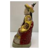 17" Chinese Emperor Porcelain Seated Statue Large Tall Asian Figurine