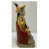 17" Chinese Emperor Porcelain Seated Statue Large Tall Asian Figurine