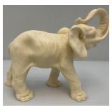 4.5" x 9" x 12" Resin Elephant Statue With Trunk Up
