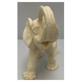 4.5" x 9" x 12" Resin Elephant Statue With Trunk Up
