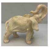 4.5" x 7" x 8" Resin Elephant Statue With Trunk Up