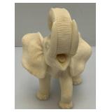 4.5" x 7" x 8" Resin Elephant Statue With Trunk Up