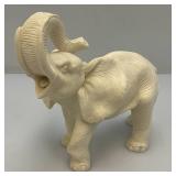 4.5" x 7" x 8" Resin Elephant Statue With Trunk Up
