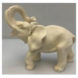 4.5" x 7" x 8" Resin Elephant Statue With Trunk Up